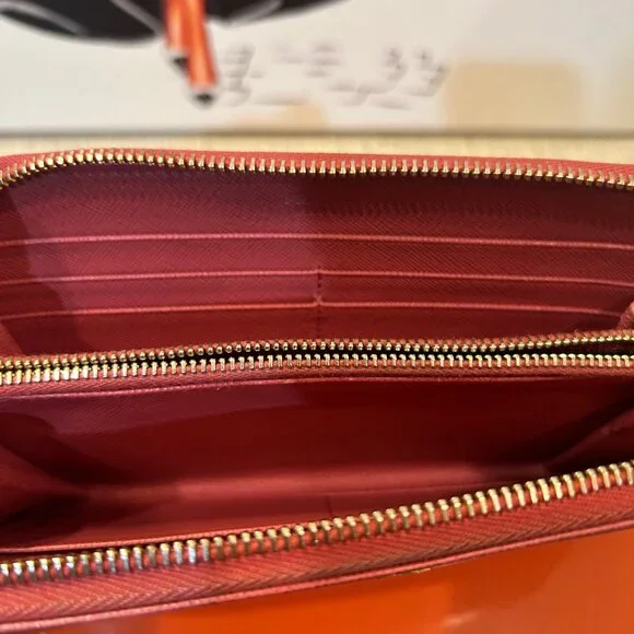 Prada Saffiano Leather Zip Around Long Wallet - Picture 9 of 10